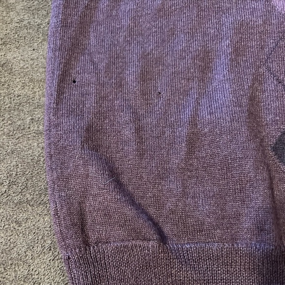 Banana Republic Merino Wool Argyle‎ V Neck Pullover Sweater - Picture 3 of 7